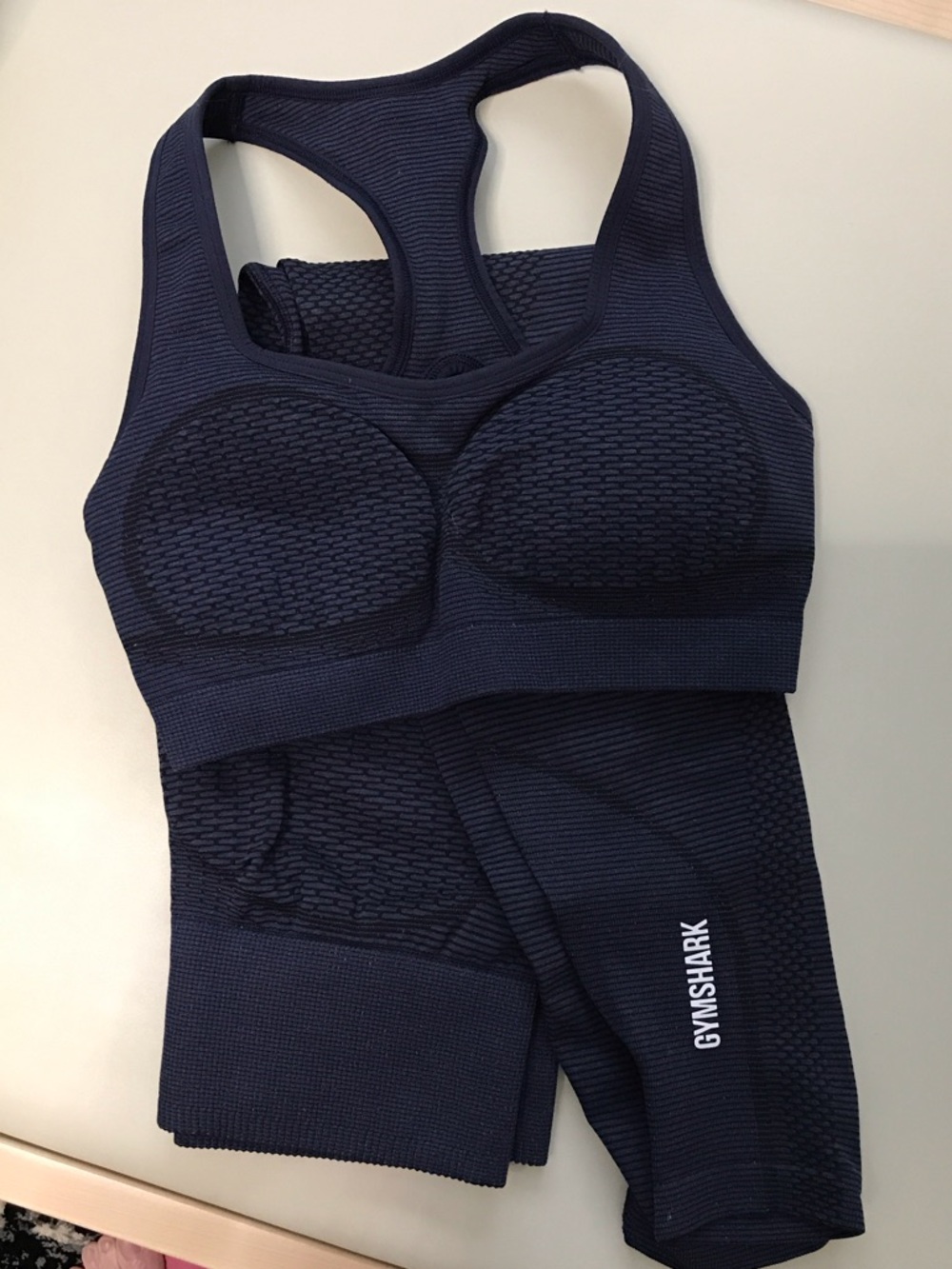 Gymshark Dark Navy Seamless Racerback Sports Bra